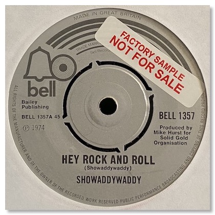 Hey Rock And Roll (UK factory sample)